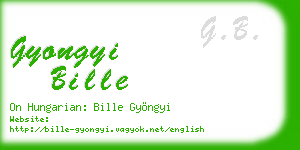 gyongyi bille business card