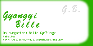 gyongyi bille business card